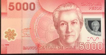 Chile, 5.000 Pesos, 2009, UNC, ... 