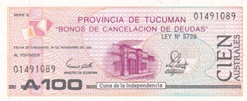 Argentina, 100 Australes, 1991, ... 