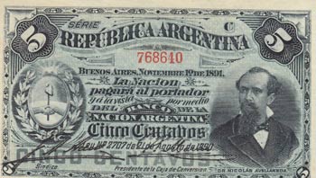 Argentina, 5 Centavos, 1891, UNC, ... 