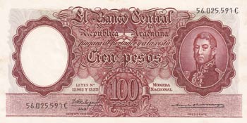 Argentina, 100 Pesos, 1957/1967, ... 