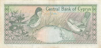 Cyprus, 10 Pounds, 1987, VF, p51