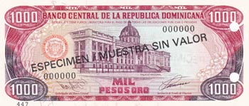 Dominican Republic, 1.000 Pesos ... 