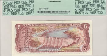 Dominican Republic, 5 Pesos Oro, ... 