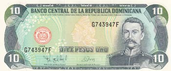 Dominican Republic, 10 Pesos Oro, ... 