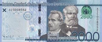 Dominican Republic, 2.000 Pesos ... 