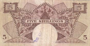 East Africa, 5 Shillings, ... 