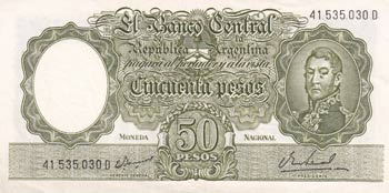 Argentina, 50 Pesos, 1968/1969, ... 