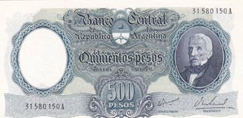 Argentina, 500 Pesos, 1964/1969, ... 