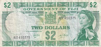Fiji, 2 Dollars, 1969, VF, p60a