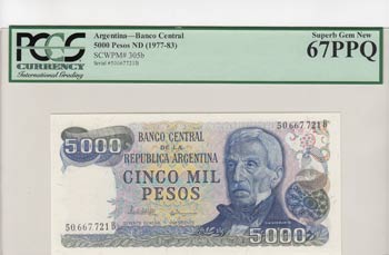Argentina, 5.000 Pesos, 1977/1983, ... 