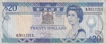 Fiji, 20 Dollars, 1988, VF, p88a