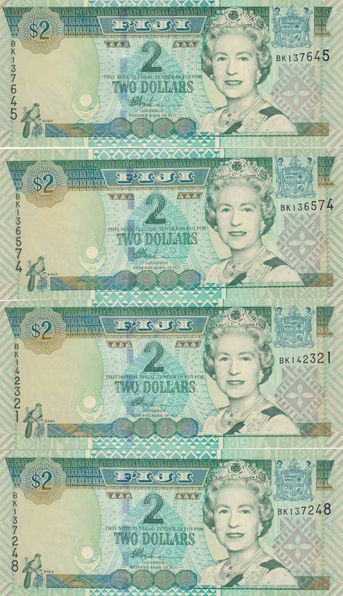 Fiji, 2 Dollars, 2002, UNC, p104a, ... 
