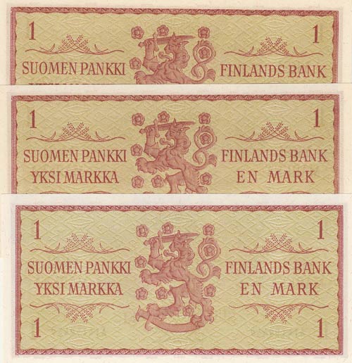 Finland, 1 Markka, 1963, UNC, p98, ... 