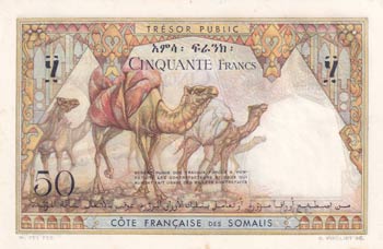 French Somaliland, 50 Francs, ... 
