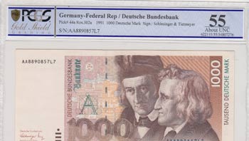 Germany - Federal Republic, 1.000 Deutsche Mark, ... - Green Apple Paper  Money Auctions