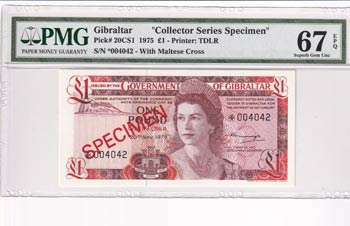 Gibraltar, 1 Pound, 1975, UNC, ... 