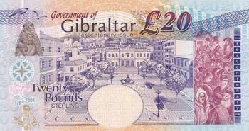 Gibraltar, 20 Pounds, 2004, UNC, ... 