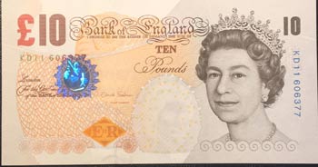 Great Britain, 10 Pounds, 2012, ... 