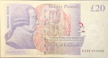 Great Britain, 20 Pounds, 2015, ... 