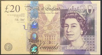 Great Britain, 20 Pounds, 2015, ... 
