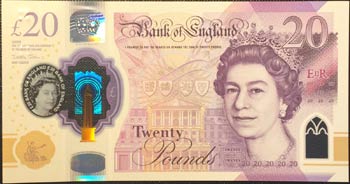 Great Britain, 20 Pounds, 2018, ... 