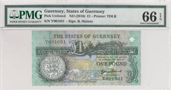 Guernsey, 1 Pound, 2016, UNC, p52d
