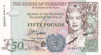 Guernsey, 50 Pounds, 1994, UNC, p59