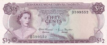 Bahamas, 1/2 Dollar, 1968, UNC, ... 