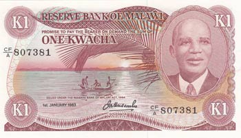 Malawi, 1 Kwacha, 1983, UNC, p14f  