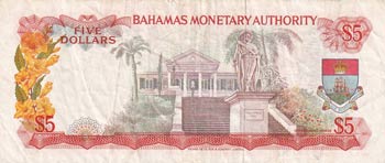 Bahamas, 5 Dollars, 1968, XF, p29a ... 