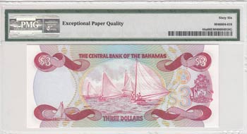 Bahamas, 3 Dollars, 1984, UNC, ... 