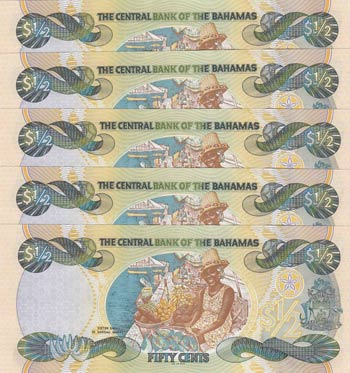 Bahamas, 1/2 Cent, 2001, UNC, p68, ... 