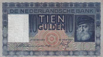Netherlands, 10 Gulden, 1938, VF, ... 