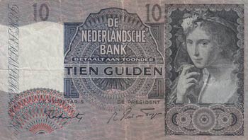 Netherlands, 10 Gulden, 1941, ... 
