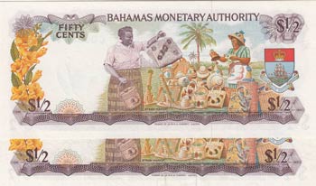 Bahamas, 1/2 Dollar, 1968, p26, ... 