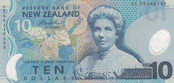 New Zealand, 10 Dollars, 2006, ... 