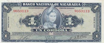 Nicaragua, 1 Cordoba, 1954, UNC, ... 