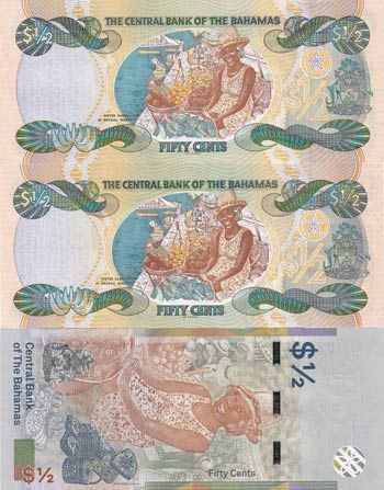Bahamas, 1/2 Dollar, (Total 3 ... 