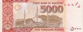 Pakistan, 5.000 Francs, 2019, UNC, ... 