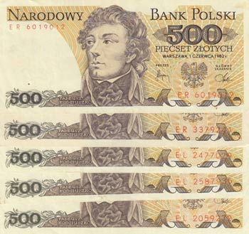 Poland, 500 Zlotych, 1982, VF, ... 