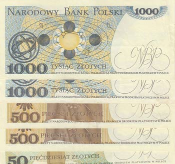 Poland, 50-500-500-1.000-1.000 ... 