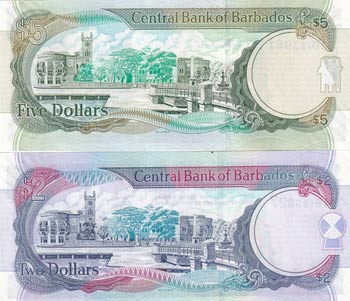 Barbados, 2-5 Dollars, 2007, UNC, ... 