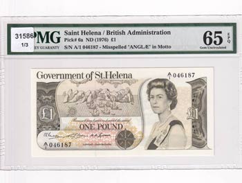 Saint Helena, 1 Pound, 1976, UNC, ... 