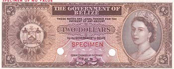 Belize, 2 Dollars, 1974, UNC, ... 