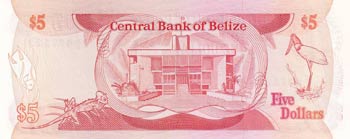 Belize, 5 Dollars, 1989, UNC, p47b ... 