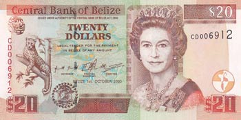 Belize, 20 Dollars, 2000, UNC, ... 