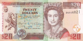 Belize, 20 Dollars, 2017, UNC, ... 