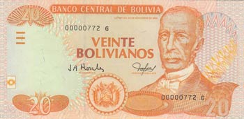 Bolivia, 20 Bolivianos, 2005, UNC, ... 