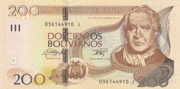 Bolivia, 200 Bolivianos, 2015, ... 