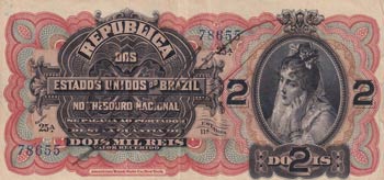 Brazil, 2 Mil Reis, 1918, VF(+), ... 